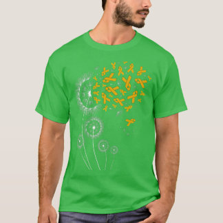 Camiseta Gold Ribbon & Dandelion Childhood Cancer Awareness