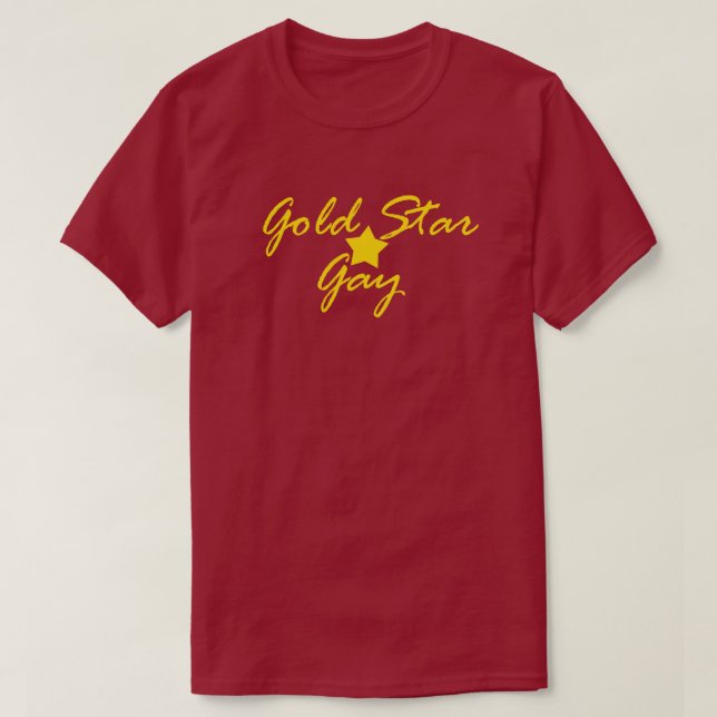 CAMISETA GOLD STAR GAY (Diseño del anverso)