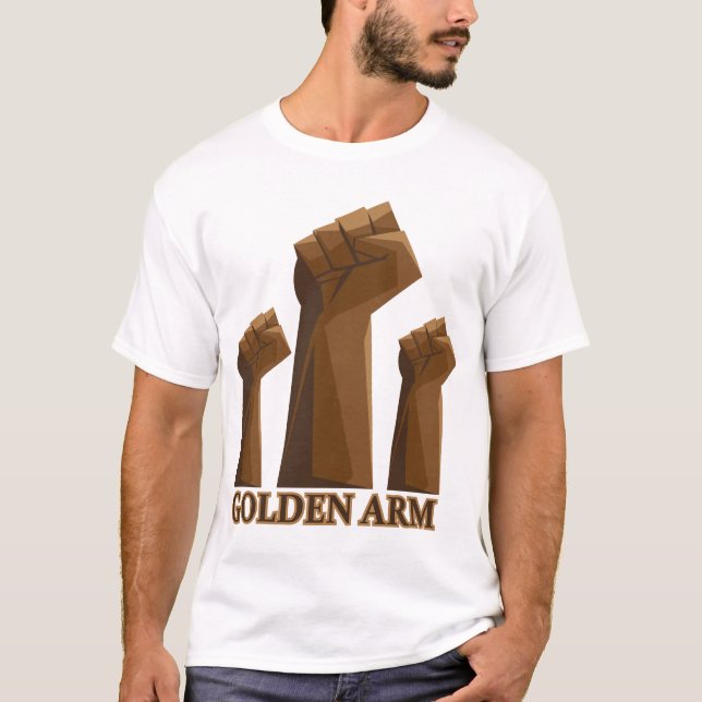 Camiseta Golden Arm Expert Pipe Welder Gift (Anverso)