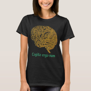 Camiseta Golden Brain creo que por lo tanto soy filósofo De