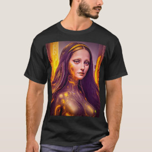 Camiseta Golden Cyborg Mona Lisa