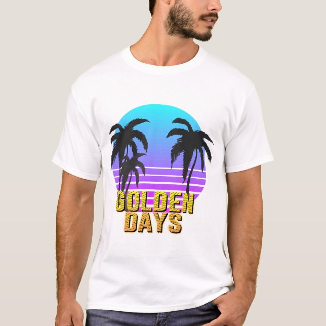 Camiseta Golden Days Retro Sunset (Anverso)
