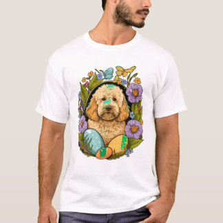 Camiseta Golden Doodle Bunny Eggs