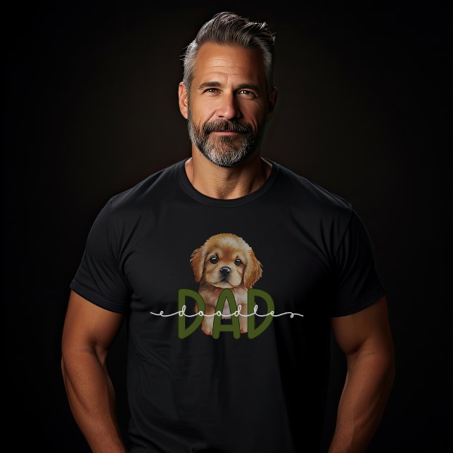 Camiseta Golden Doodle Dad Green and White Dog Cute (Subido por el creador)