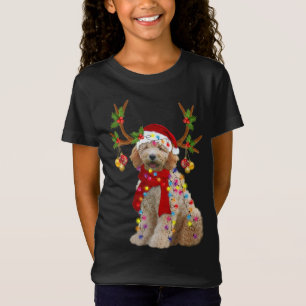 Camiseta Golden Doodle Gorgeous Reindes Christmas Tree Lig