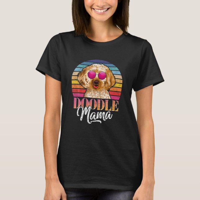 Camiseta Golden Doodle Mama Cute Dote Gafas de sol Madres V (Anverso)