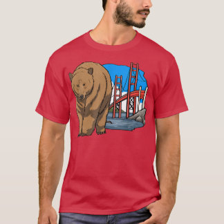 Camiseta Golden Gate Bridge Bear Animal Food Funny Women Fa