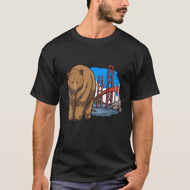 Camiseta Golden Gate Bridge Oear Animal Food Women Farm L (Anverso)