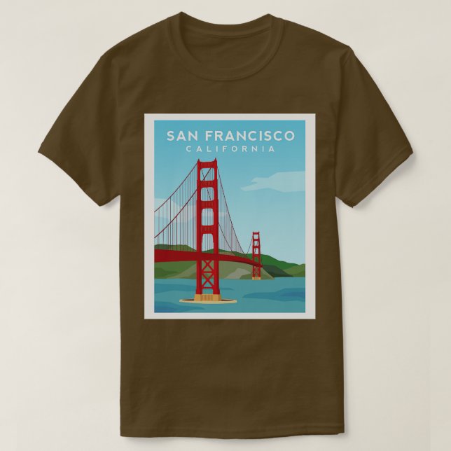 Camiseta Golden Gate Bridge San Francisco California (Diseño del anverso)