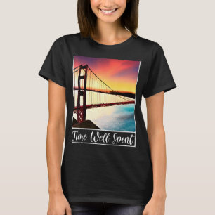 Camiseta Golden Gate Bridge San Francisco California Time W