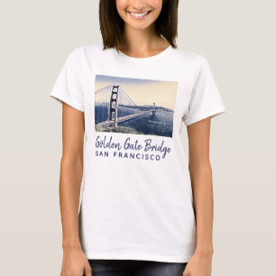 Camiseta Golden Gate Bridge San Francisco Watercolor Art