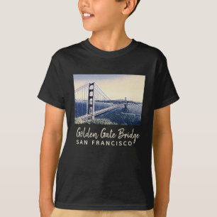 Camiseta Golden Gate Bridge San Francisco Watercolor Art
