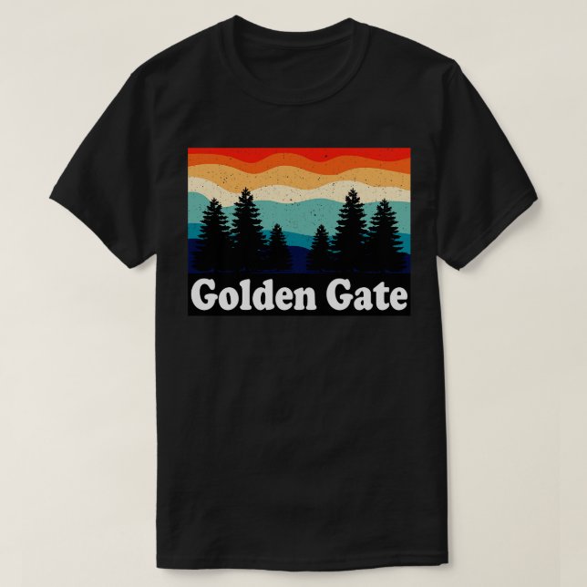 Camiseta Golden Gate Colorado Retro (Diseño del anverso)