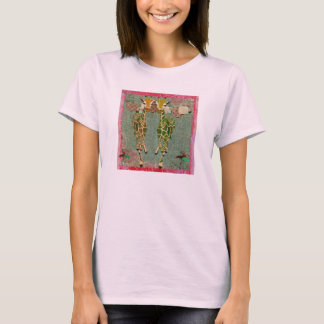 Camiseta Golden Giraffes Twilight rosa