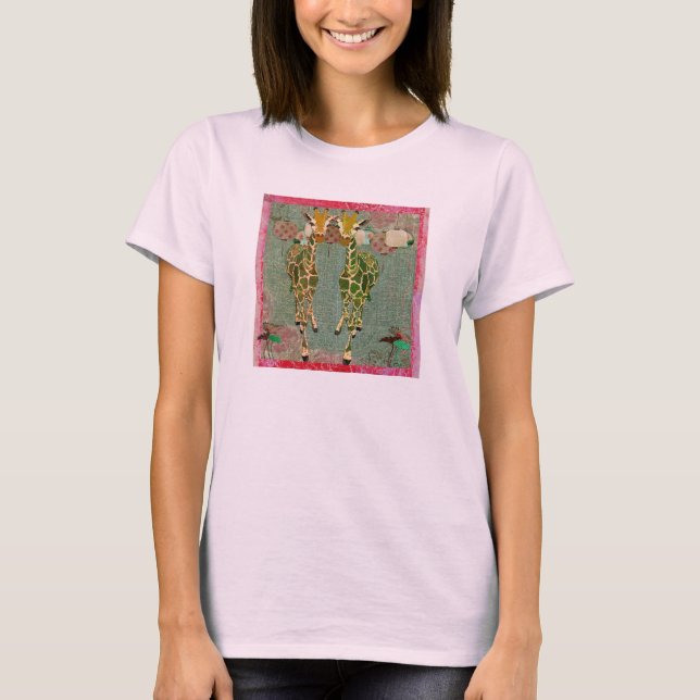 Camiseta Golden Giraffes Twilight rosa (Anverso)