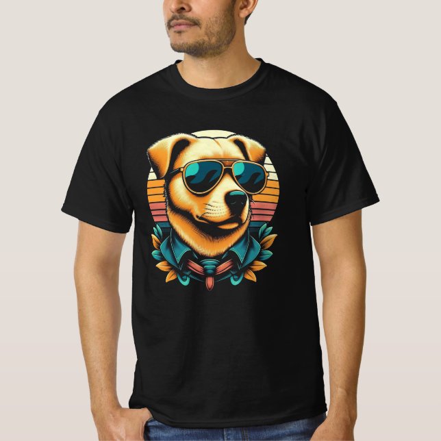Camiseta Golden Glow - Edición Retro Pup (Anverso)