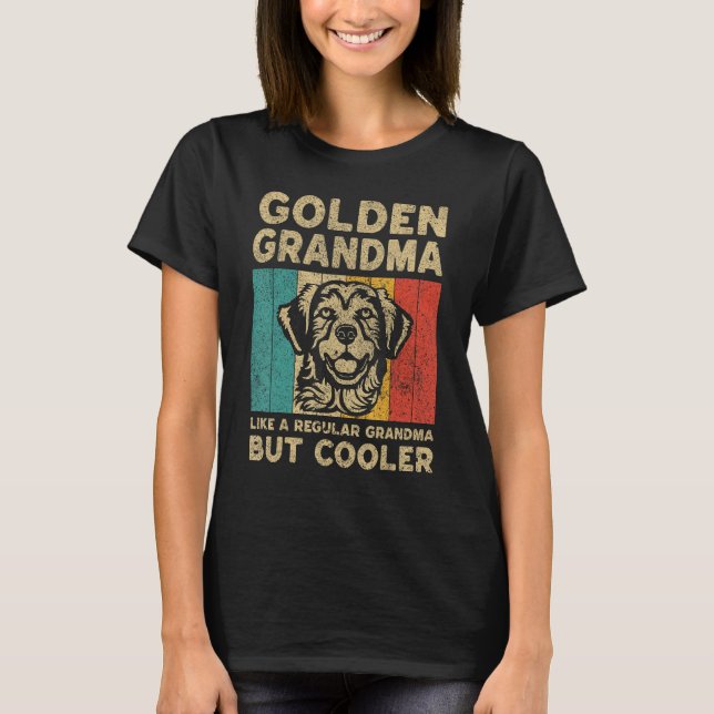 Camiseta Golden Grandma Definition  Retro Golden Retriever (Anverso)