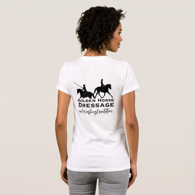 Camiseta Golden Horse y camiseta de la Equitación  (Reverso completo)