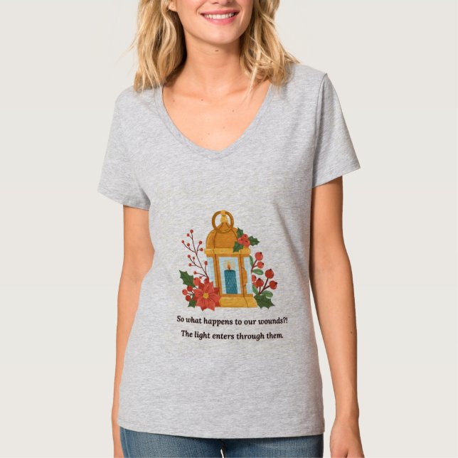 Camiseta Golden Lantern | Healing Light & Spiritual Hope (Anverso)