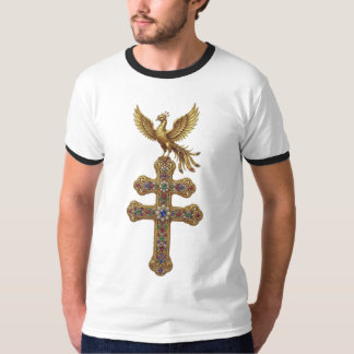 Camiseta Golden Phoenix Jeweled Cross