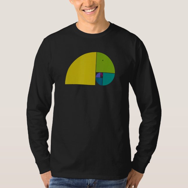 Camiseta Golden Ratio Elephant   Fibonacci Spiral 1   Fan F (Anverso)