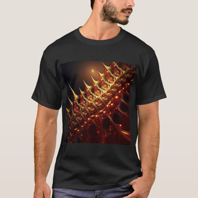 Camiseta Golden Razor Sharp Fractal (Anverso)