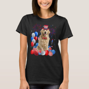 Camiseta Golden Retriever 4 De Julio Perro Bandera Estadoun