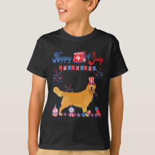 Camiseta Golden Retriever 4 de julio Retriever Independenci