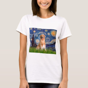 Camiseta Golden Retriever 8 - Noche estrellada