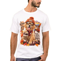 Golden Retriever acogedor de especias de calabaza