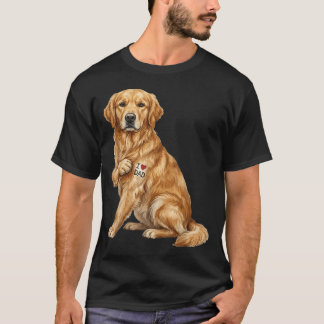 Camiseta Golden Retriever amo a papá perro papá día del pad