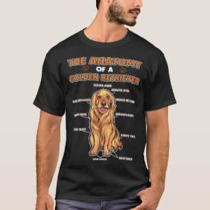 Camiseta Golden Retriever Anatomía linda de un perro