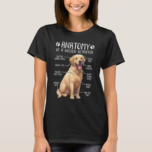 Camiseta Golden Retriever Anatomy Dog  Owner (Anverso)