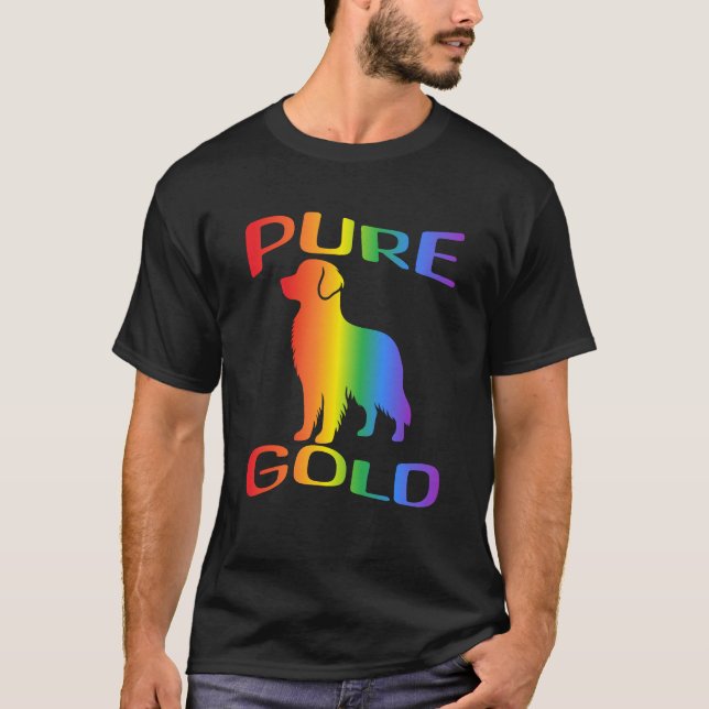 Camiseta Golden Retriever Arcoíris de Oro Puro (Anverso)