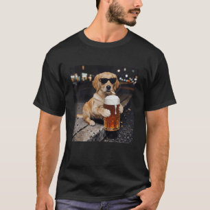 Camiseta Golden Retriever Bebiendo Cerveza Fumando Animal M
