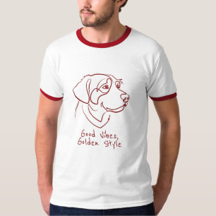 Camiseta Golden Retriever - Buenas Vibraciones, Estilo Dora