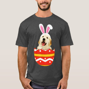 Camiseta Golden Retriever Bunny Ear Easter Eggs
