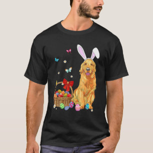 Camiseta Golden Retriever Bunny Ear Rabbit Easter Eggs East