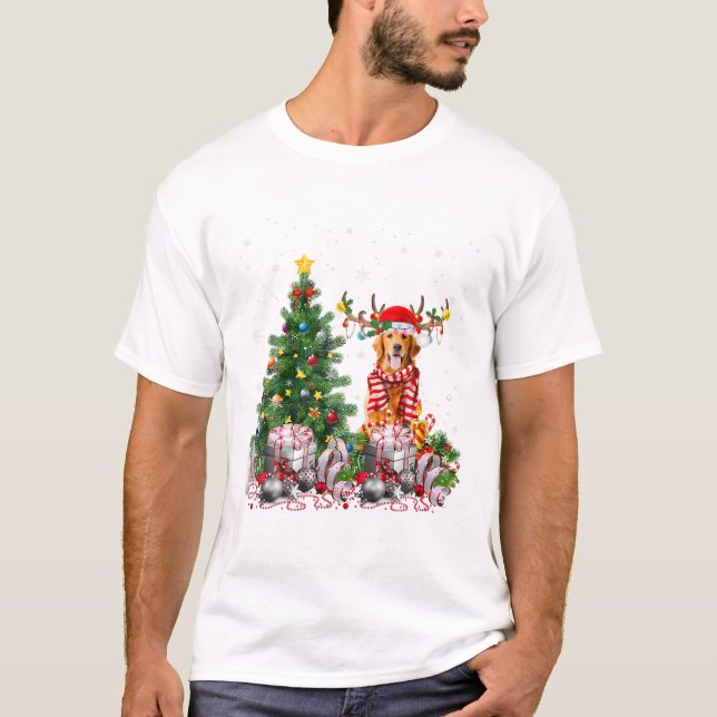 Camiseta Golden Retriever Christmas (Anverso)