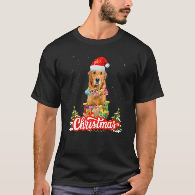 Camiseta Golden Retriever Christmas Idea For Kids & Santa H (Anverso)