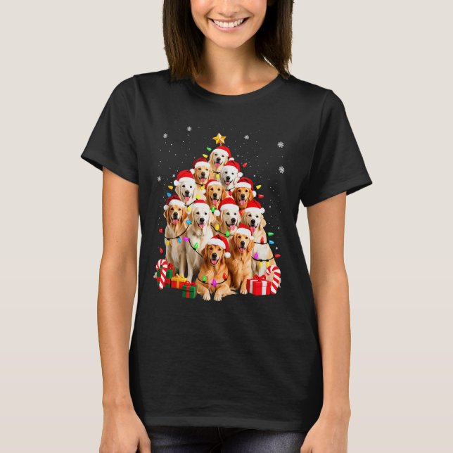 Camiseta Golden Retriever Christmas Tree Ornament Decor Xma (Anverso)