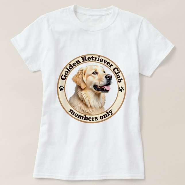 Camiseta Golden Retriever 'Club - Solo miembros' (Diseño del anverso)