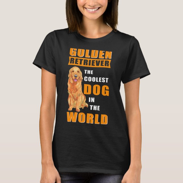 Camiseta Golden Retriever Coolest Dog Dug Dug Golden Ret (Anverso)