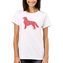 Golden retriever de los corazones de la tarjeta