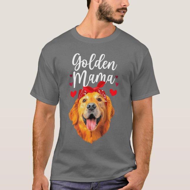 Camiseta Golden Retriever Design For Mom Women Golden Retri (Anverso)