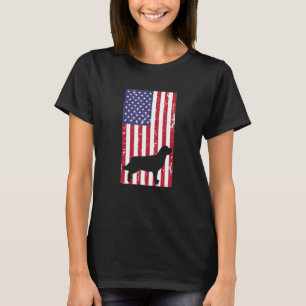 Camiseta Golden Retriever Distressed Patriotic All American