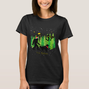 Camiseta Golden Retriever Divertido Bigfoot Navidad Alien O