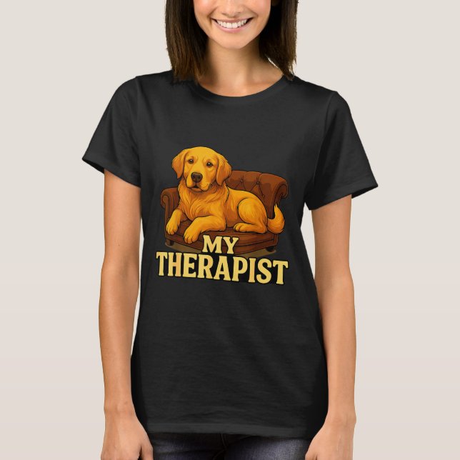 Camiseta Golden Retriever Dog Clothes For Humans My Therast (Anverso)