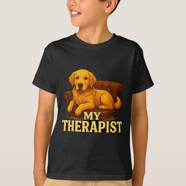 Camiseta Golden Retriever Dog Clothes For Humans My Therast (Anverso)