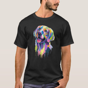 Camiseta Golden Retriever Dog Face Watercolor Pop